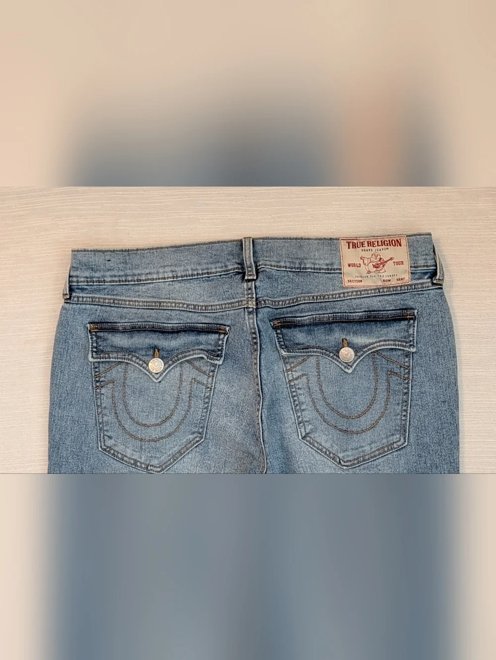 2 Pairs Of True Religion Geno Relaxed Slim Denim Jeans Men Sz 36